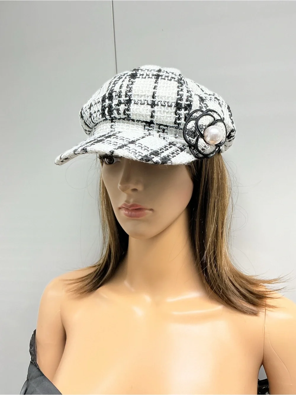 🌺OOAK CUSTOM TWEED CAMELLIA HAT